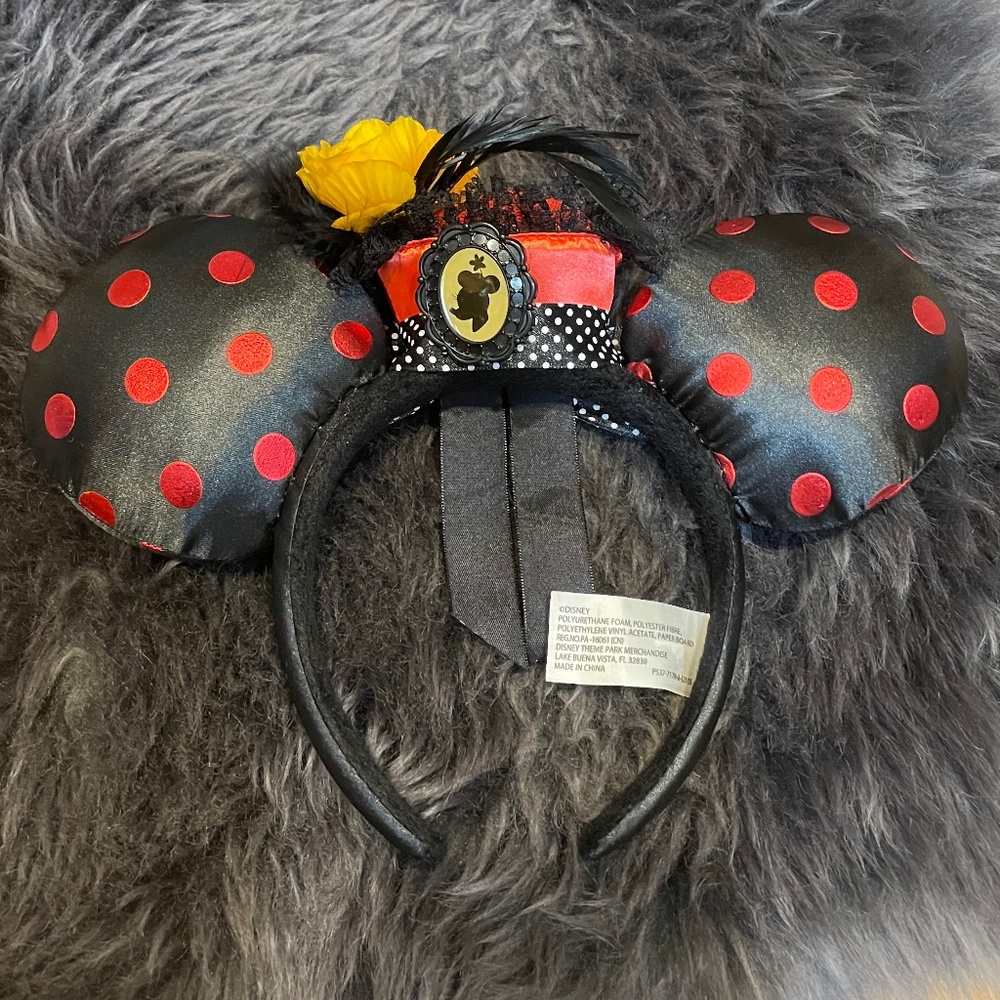 Classic/vintage Minnie mouse ears with fancy hat - Picture 2 of 7
